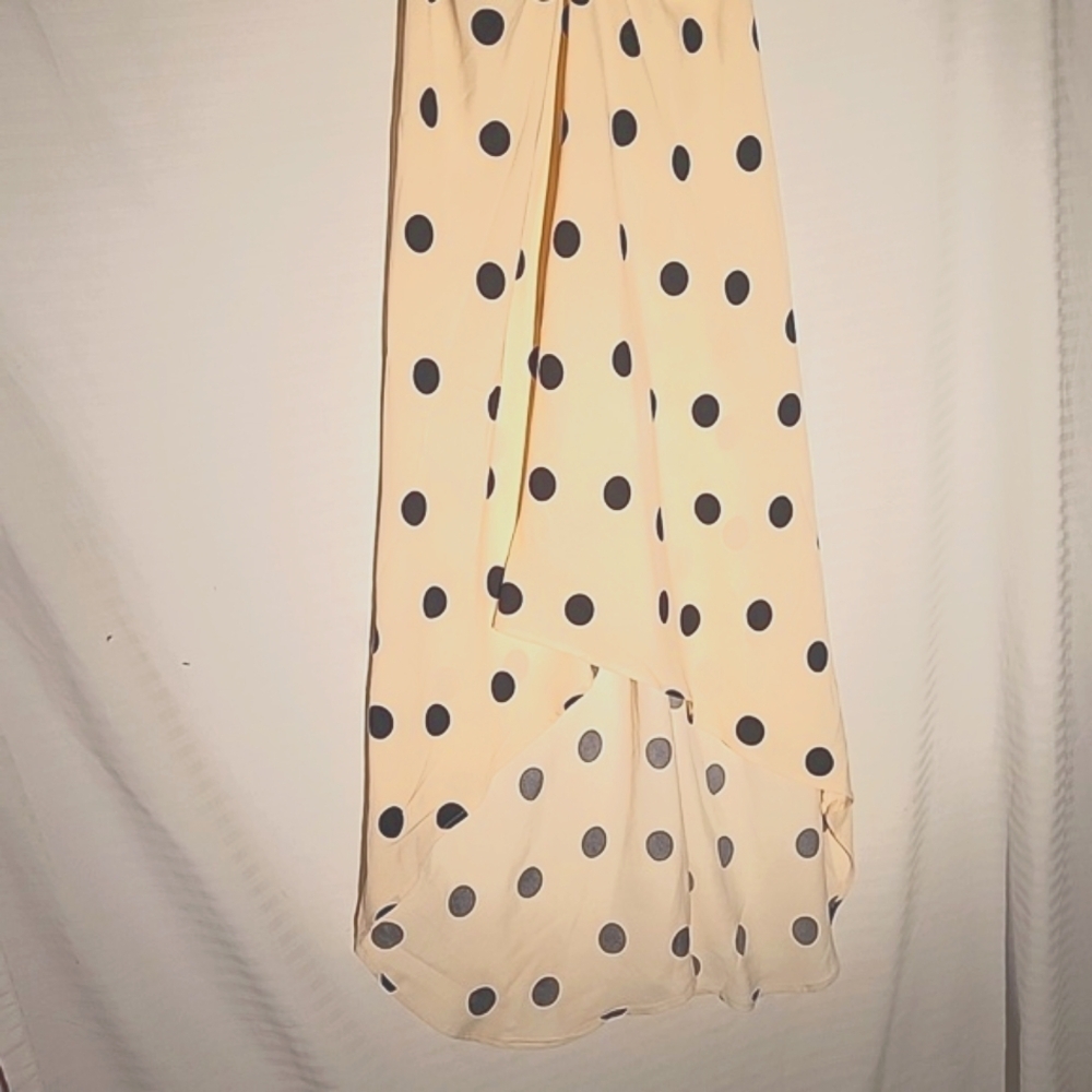 A New Day Hi-Lo Womans Beige with Black Polka Dot Dress, Size: XS, NWT - Picture 7 of 11